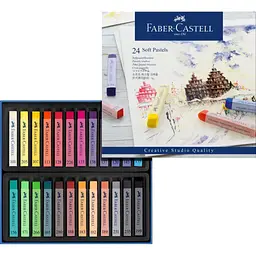 Пастель Faber-Castell Soft Pastels, м'яких, довжина крейди 70 мм, 24 кольори, 128324 (16794) - мініатюра 2