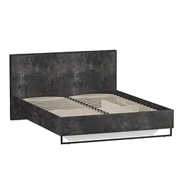 Ліжко двоспальне Moreli Forte F-0010 у стилі Loft на металевих ніжках 1680х980х2126 мм Бетон Темний