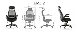 Крісло офісне Special4you Briz 2 сіре (E4978) - мініатюра 19