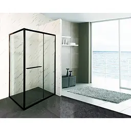 Душова кабіна без піддону Mixxus Premium Quadro SC01-120x80x195-Tr прозоре скло 6мм black MI8293, Чорний, прозорий, чорний - мініатюра 12