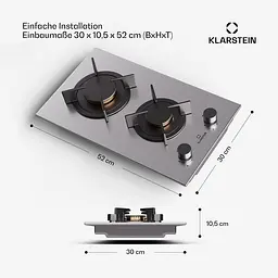 Варильна поверхня газова плита Klarstein Goldflame Domino (10045622) - мініатюра 6