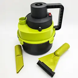 Автомобільний пилосос із функцією насоса 2 в 1 від прикурювача 12В Black Wet & Dry Auto Vacuum Cleaner зелений - мініатюра 6