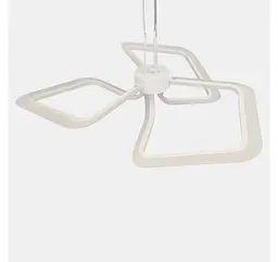 Компактна біла дизайнерська LED люстра на 3 рамкові плафони Artlight 2406-3DS-WH - мініатюра 4