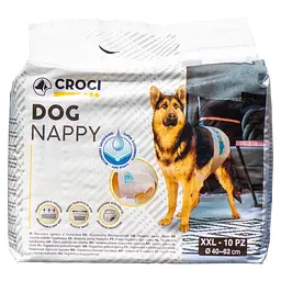 Підгузки для собак 40-62 см Croci Dog napty XXL 10 шт/уп