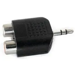 Перехідник звуковий ExtraDigital 3.5 мм M - 2xRCA F чорний (KBD1815)