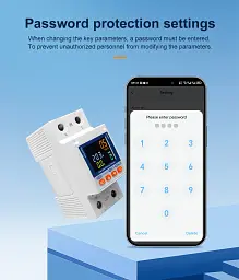 Розумний автоматичний вимикач Tuya Wi-Fi TOMZN TOVA-63T 110/220V 63A Цифрове реле з лічильником кольоровий дисплей (19641) - мініатюра 10