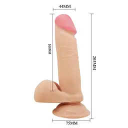 Реалістичний фалоімітатор Baile Sliding Skin, 20.5 см - мініатюра 7