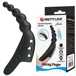 Wibrator na palec Pretty Love Jordin, 12,2 cm (czarny) - мініатюра 10