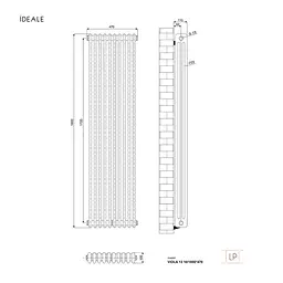 Радіатор дизайнерський Ideale Viola 13 10/1800/470 білий, Білий - мініатюра 4