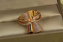 Кільце Xuping Jewelry Скомканий аркуш р 19 золотисте - мініатюра 2