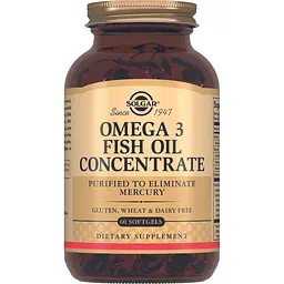Концентрат риб'ячого жиру Solgar Омега-3 Fish Oil Concentrate 60 капсул
