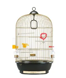 Клітка для канарок та маленьких птахів Ferplast Diva Antique Bras коричнева Ø 40x65 см 51056802