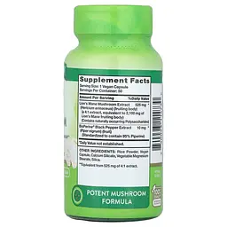Левова грива Nature's Truth Super Lion's Mane Mushroom plus Bioperine 2100 мг 50 вегетаріанських капсул - мініатюра 2