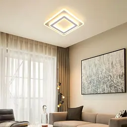 Toolight LED Стельовий світильник Square, 44W 4950LM Сучасний акриловий світлодіодний стельовий світильник білого кольору, яскраві - мініатюра 7