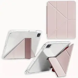 Обкладинка BeCover Ultra Slim Origami Transparent з кріпленням Apple iPad Pro 11" M4 2024 Pink (711691) - мініатюра 3