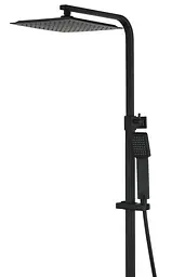 Душова система Corsan Ango Black Matt з термостатом та виливом CMN02TBLW, Чорний матовий - мініатюра 3