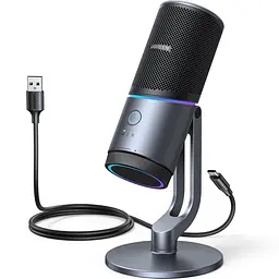 Настільний USB мікрофон UGREEN CM769 з RGB-підсвіткою та шумоподавленням