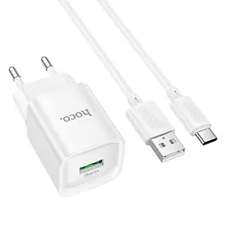 Сітчастий зарядний пристрій з кабелем HOCO C145A Charm single port QC3.0 - мініатюра 3