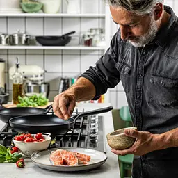 Набір сковорідок KitchenAid CFA 24/28 см з керамічним покриттям 2 предмети (CC003569-001) - мініатюра 8