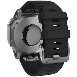 Силіконовий ремінець на смарт годинник Garmin 47 mm, Silicone, black, зі зручною застібкою, на фітнес браслет, ArmorStandart (ARM60796) - мініатюра 2