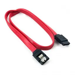 Кабель SATA, Red, 50 см, Extradigital, із засувками (KBD1659) - мініатюра 2