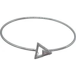 Срібний жорсткий браслет Qvaliz з фіанітами. 905-00874