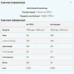Батончик Myprotein Double Dough Brownie Chunky Chocolate 12 шт. x 60 г  - мініатюра 2