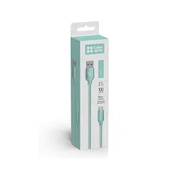 Дата кабель USB 2.0 AM to USB-C 1.0m mint ColorWay (CW-CBUC003-MT) - мініатюра 3