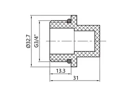 Заглушка Thermo Alliance 3/4" d 20мм поліпропіленова 20х3/4"З, для поліпроп. труб (DSD102) - мініатюра 2