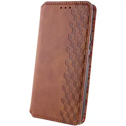 Шкіряний чохол-книжка GETMAN Cubic (PU) для Realme 11 4G Коричневий - мініатюра 2