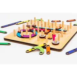 Геометрична розвиваюча "Дошка Монтессорі" PuzzleOK Puz-27260, 56 комбінацій - мініатюра 2