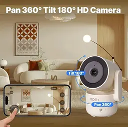 Wi-Fi IP камера MOES TUYA 4MP | панорама 360° | Нічне бачення | Вбудований мікрофон - мініатюра 4