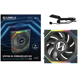 Кулер до корпусу Lian Li UNI Fan SL WIRELESS LCD 120-1, Black (G99.12SLLCD1W1B.00) - мініатюра 7