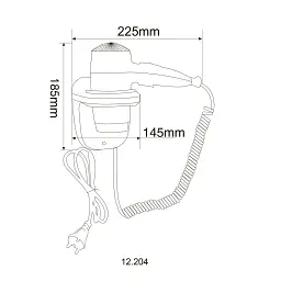 Фен Hotec 12.204 ABS White - мініатюра 2