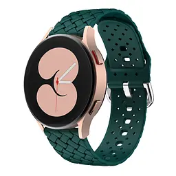 Ремінець Twist для Xiaomi Ticwatch C2 TicWatch E TicWatch S2 Mobvoi TicWatch C2 - темно-зелений ширина кріплення 20мм силікон Watchbands (W32-0WB39660066) - мініатюра 2