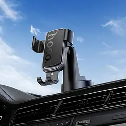Автотримач для телефону затискач під вагою HOCO H82 Чорний - мініатюра 3