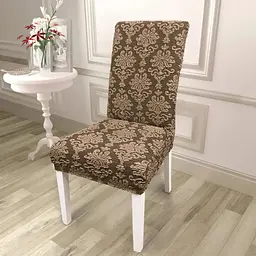 Чохол на стілець Love You універсальний жакардовий кавовий (83122)