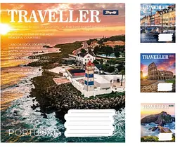 
Зошити учнівські 36 аркушів лінія. 1В Traveller 15 шт. в упаковці