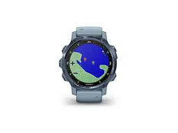 Смарт-годинник Garmin Descent Mk2S Mineral Blue with Sea Foam Silicone Band (010-02403-07) - мініатюра 6