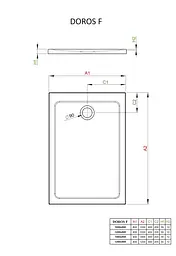 Душовий піддон Radaway Doros F 140x80 SDRF1480-01 - мініатюра 3