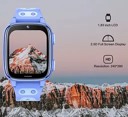 Рожевий дитячий смарт годинник Lemfo D-57 Max з сім картою, GPS трекером та функцією прослуховування Розумний годинник-телефон для дівчинки - мініатюра 11