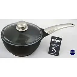 Ківш із кришкою Risoli Fusion steel з металевою ручкою 16 см 1.5 л (00095fa/16tp) - мініатюра 4