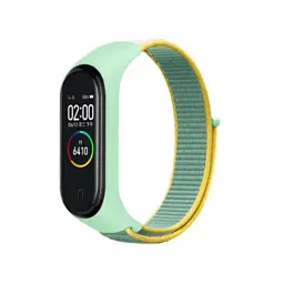 Ремінець до фітнес браслета BeCover Nylon Style для Xiaomi Mi Smart Band 5/6 Green-Yellow (705420)