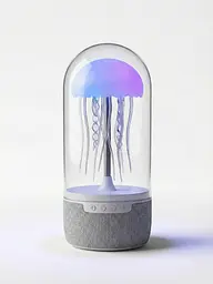 Креативна Bluetooth колонка з підсвічуванням RGB Медуза, 7 кольорів LED, Колонка-нічник з хорошим звучанням, Біла (2082387841)
