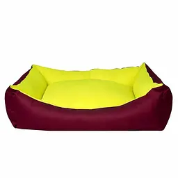 Лежак для собак Milord DONDURMA XL 95x70x2 см (бордо/лимон)