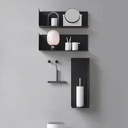 Полиця навісна Nice & Cozy Angle 50x15x15 см чорна - мініатюра 3