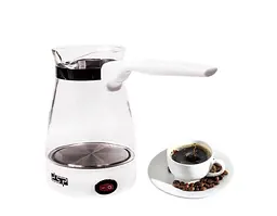 Турка електрична скло DSP KA-3037 0,5 L Біла - мініатюра 4
