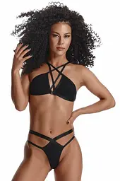 Комплект білизни Demoniq LadyX Casilda XXL чорний - мініатюра 3