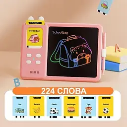 Планшет для малювання з обучающими карточками S5 Pink - мініатюра 2
