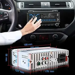 Автомагнітола MP3 3885 ISO 1DIN з сенсорним LED екраном  - мініатюра 8